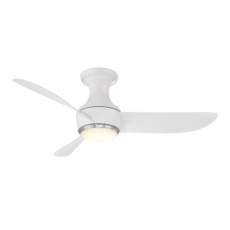 Modern Forms Fans - FH-W2203-44L27BNMW - 44``Ceiling Fan - Corona - Matte White/Brushed Nickel Trim