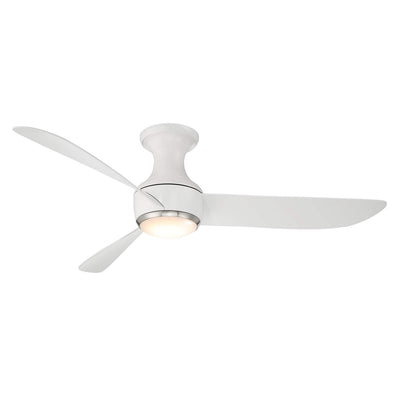 Modern Forms Fans - FH-W2203-52L27BNMW - 52``Ceiling Fan - Corona - Matte White/Brushed Nickel Trim