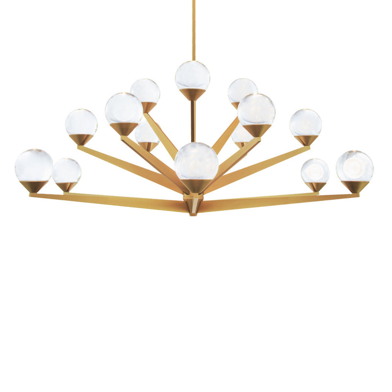 Modern Forms - PD-82042-AB - LED Chandelier - Double Bubble - Aged Brass