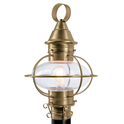 Norwell Lighting - 1710-AG-CL - One Light Post Mount - American Onion - Aged Brass