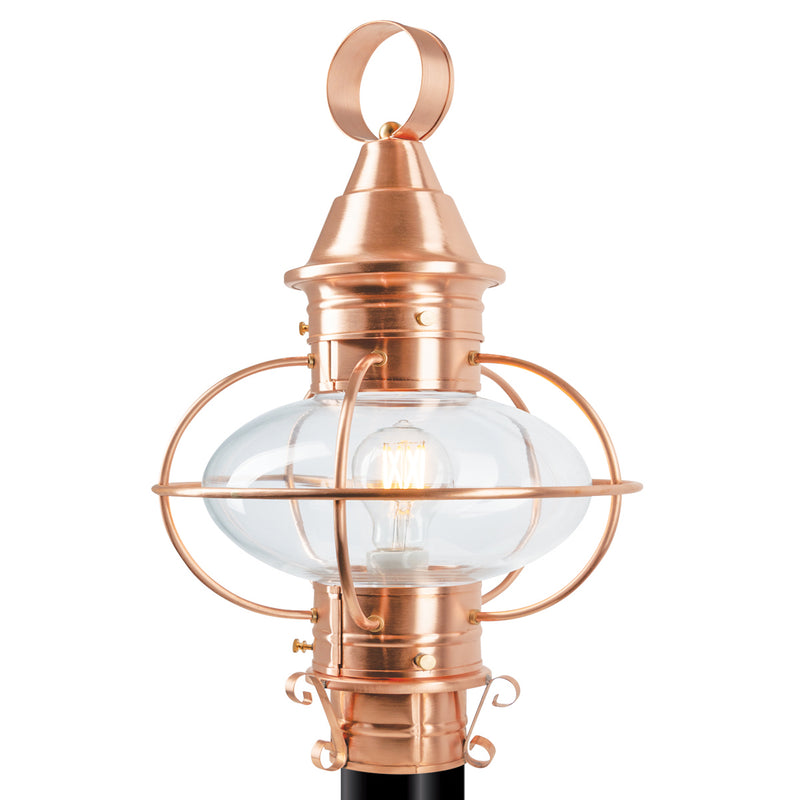 Norwell Lighting - 1710-CO-CL - One Light Post Mount - American Onion - Copper