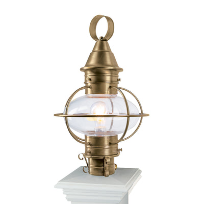 Norwell Lighting - 1711-AG-CL - One Light Post Mount - American Onion - Aged Brass