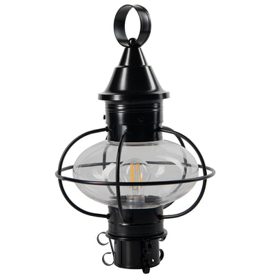 Norwell Lighting - 1711-BL-CL - One Light Post Mount - American Onion - Black