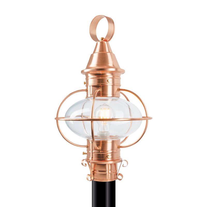 Norwell Lighting - 1711-CO-CL - One Light Post Mount - American Onion - Copper