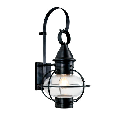 Norwell Lighting - 1712-BL-CL - One Light Outdoor Wall Mount - American Onion - Black