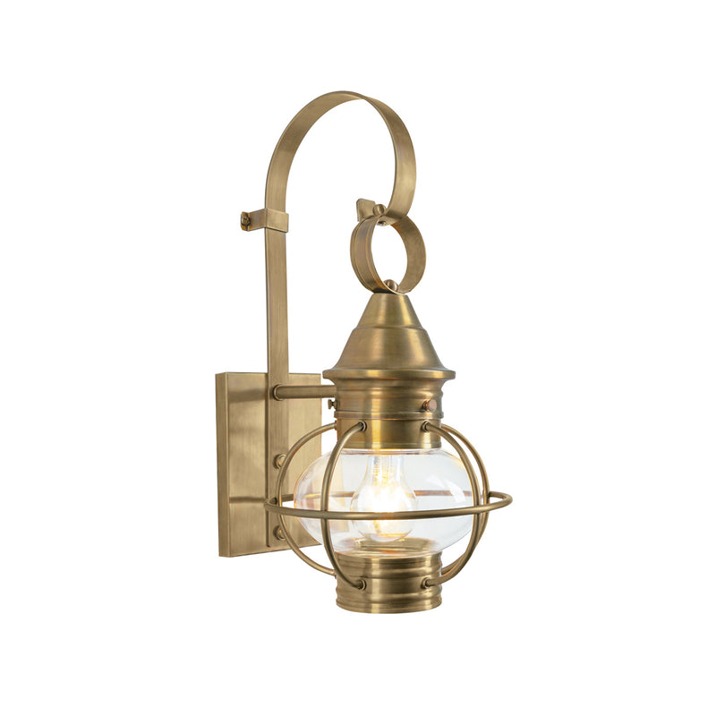 Norwell Lighting - 1713-AG-CL - One Light Outdoor Wall Mount - American Onion - Aged Brass