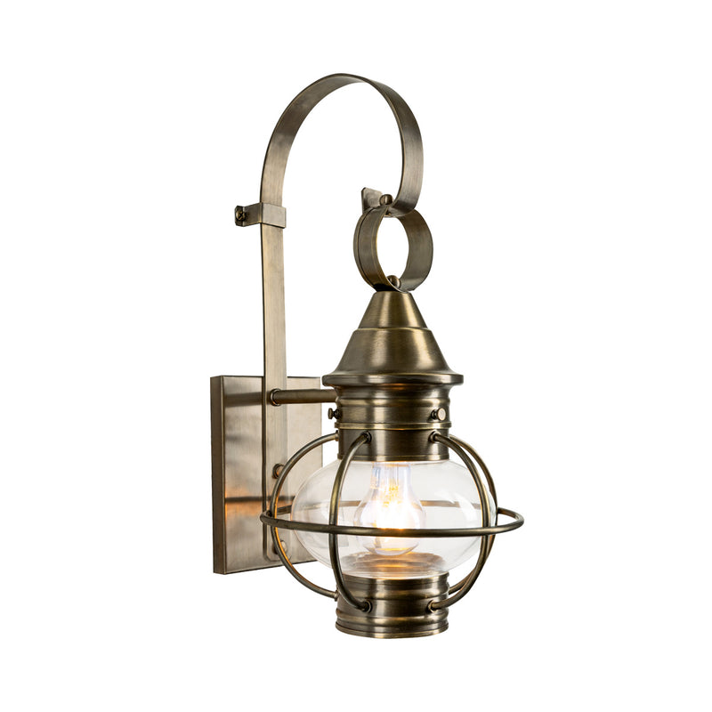 Norwell Lighting - 1713-AN-CL - One Light Outdoor Wall Mount - American Onion - Antique Brass