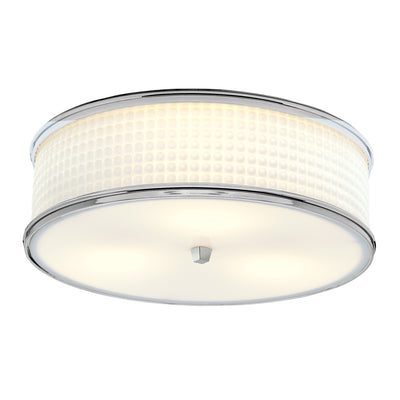 Norwell Lighting - 5665-PN-WG - Three Light Flush Mount - Prism - Polish Nickel