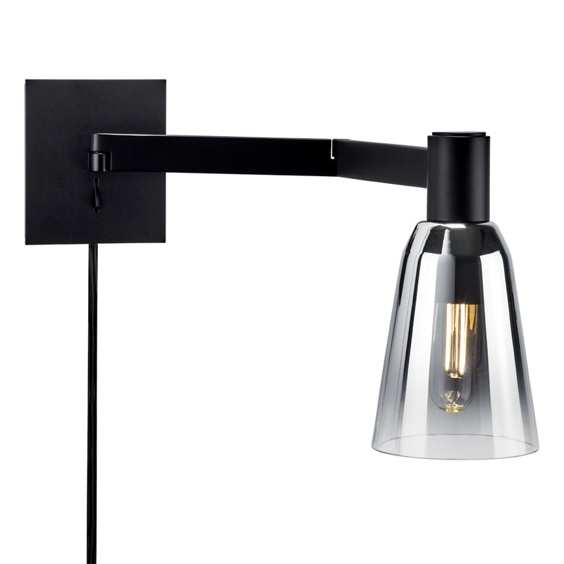 Norwell Lighting - 8478-MB-BC - One Light Wall Sconce - Audrey - Matte Black
