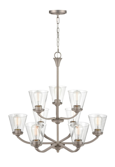 Millennium - 9109-SN - Nine Light Chandelier - Josleen - Satin Nickel