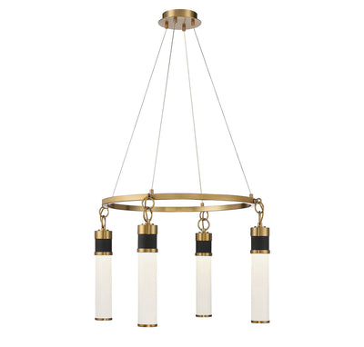 Savoy House - 1-1641-4-143 - LED Chandelier - Abel - Matte Black with Warm Brass Accents