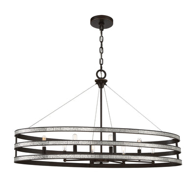 Savoy House - 1-1709-8-13 - Eight Light Linear Chandelier - Madera - English Bronze