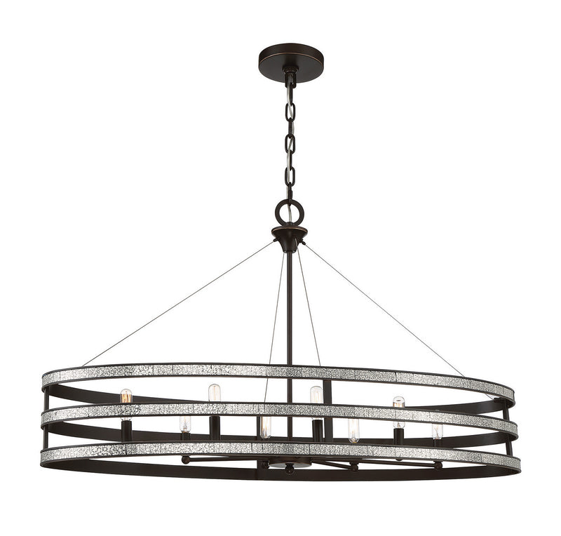 Savoy House - 1-1709-8-13 - Eight Light Linear Chandelier - Madera - English Bronze
