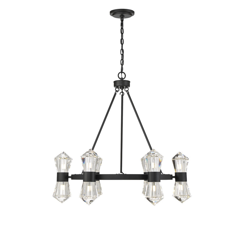 Savoy House - 1-1939-12-89 - 12 Light Chandelier - Dryden - Matte Black