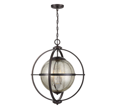 Savoy House - 7-1872-3-28 - Three Light Pendant - Pearl - Oiled Burnished Bronze