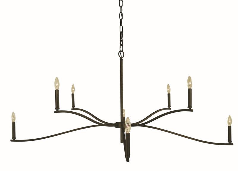 Framburg - L1194 IRON - Eight Light Foyer Chandelier - Bridgeport - Iron