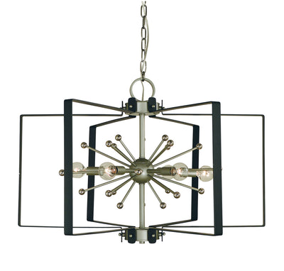 Framburg - L1120 SP/PN/MBLACK - Six Light Chandelier - Vega - Satin Pewter/Polished Nickel/Matte Black