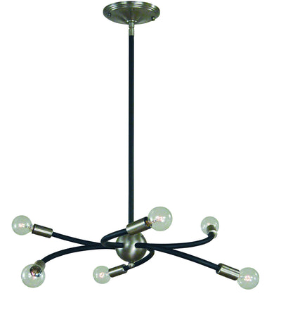 Framburg - L1056 BN/MBLACK - Six Light Chandelier - Eloise - Brushed Nickel with Matte Black