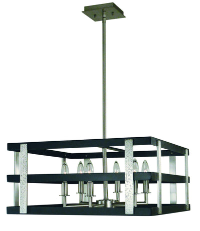 Framburg - L1036 BN/MBLACK - Six Light Chandelier - Montreaux - Brushed Nickel with Matte Black