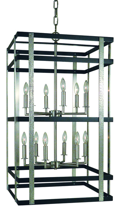 Framburg - L1032 BN/MBLACK - 12 Light Chandelier - Montreaux - Brushed Nickel with Matte Black