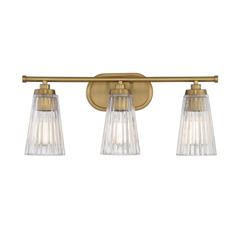 Savoy House - 8-1745-3-322 - Three Light Bathroom Vanity - Chantilly - Warm Brass