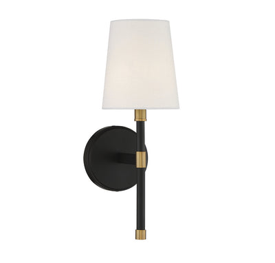 Savoy House - 9-1632-1-143 - One Light Wall Sconce - Brody - Matte Black with Warm Brass Accents