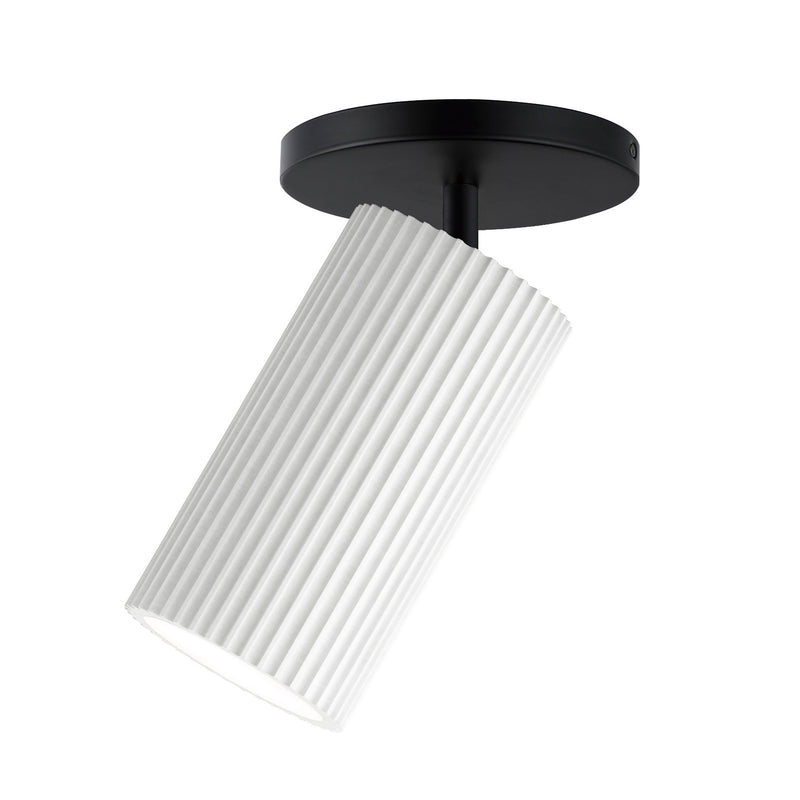 ET2 - E25039-WTBK - LED Wall Sconce / Flush Mount - Pleat - White / Black