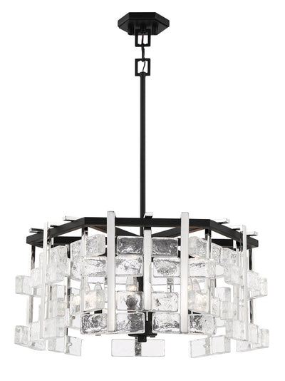 Metropolitan - N7545-729 - Six Light Pendant - Painesdale - Sand Coal And Polished Nickel