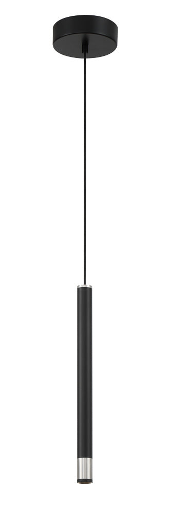 George Kovacs - P5409-691-L - LED Mini Pendant - Wand - Coal With Brushed Nickel
