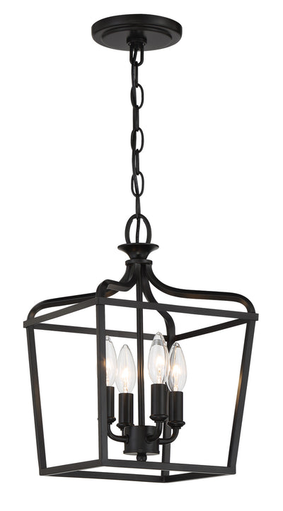 Minka-Lavery - 4445-66A - Four Light Foyer/Semi Flush - Laurel Estate - Coal