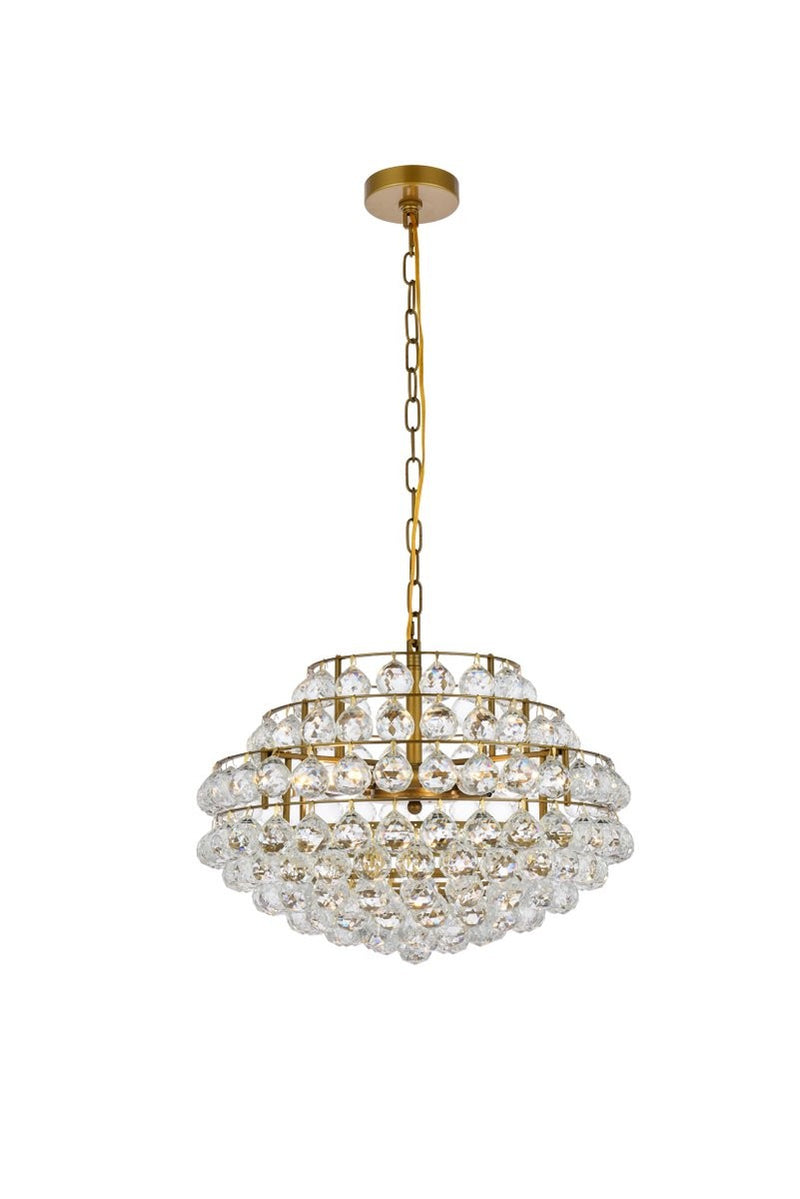 Elegant Lighting - 1106D20BR - Five Light Pendant - Savannah - Brass