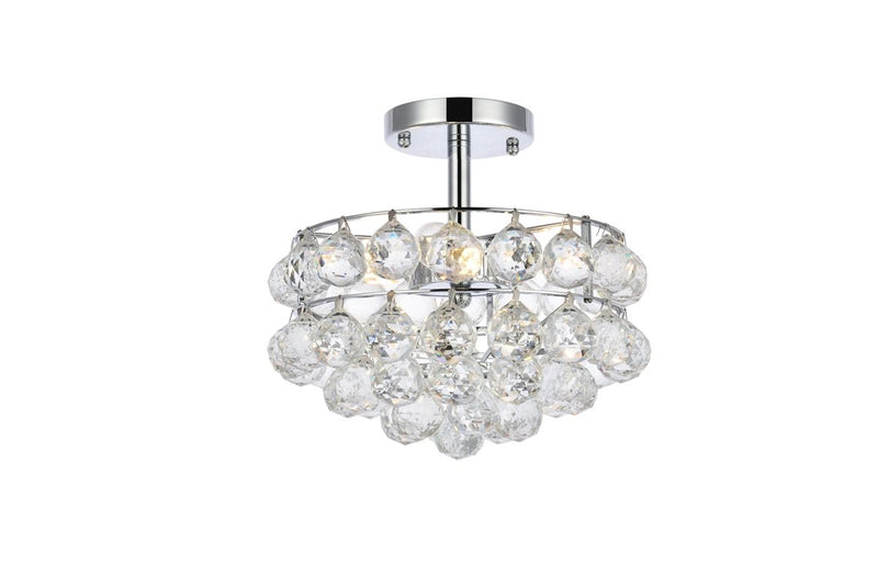 Elegant Lighting - 1107F12C - Three Light Flush Mount - Savannah - Chrome