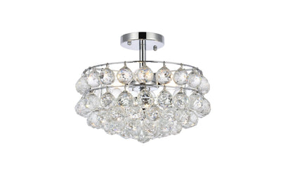 Elegant Lighting - 1107F14C - Three Light Flush Mount - Savannah - Chrome