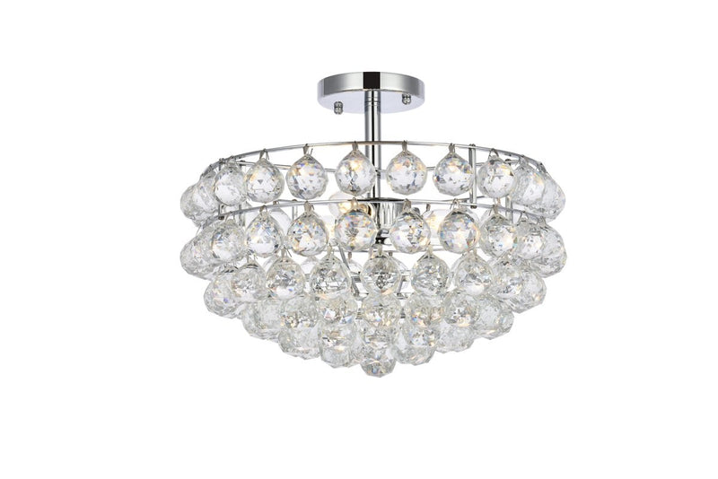 Elegant Lighting - 1107F16C - Three Light Flush Mount - Savannah - Chrome