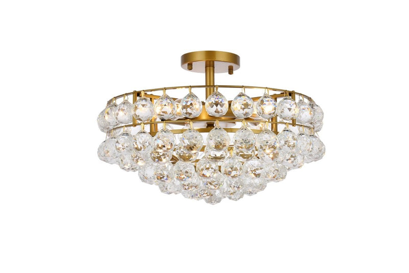 Elegant Lighting - 1107F18BR - Five Light Flush Mount - Savannah - Brass