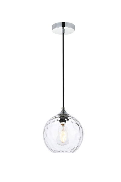 Elegant Lighting - LD2281C - One Light Pendant - Cashel - Chrome And Clear