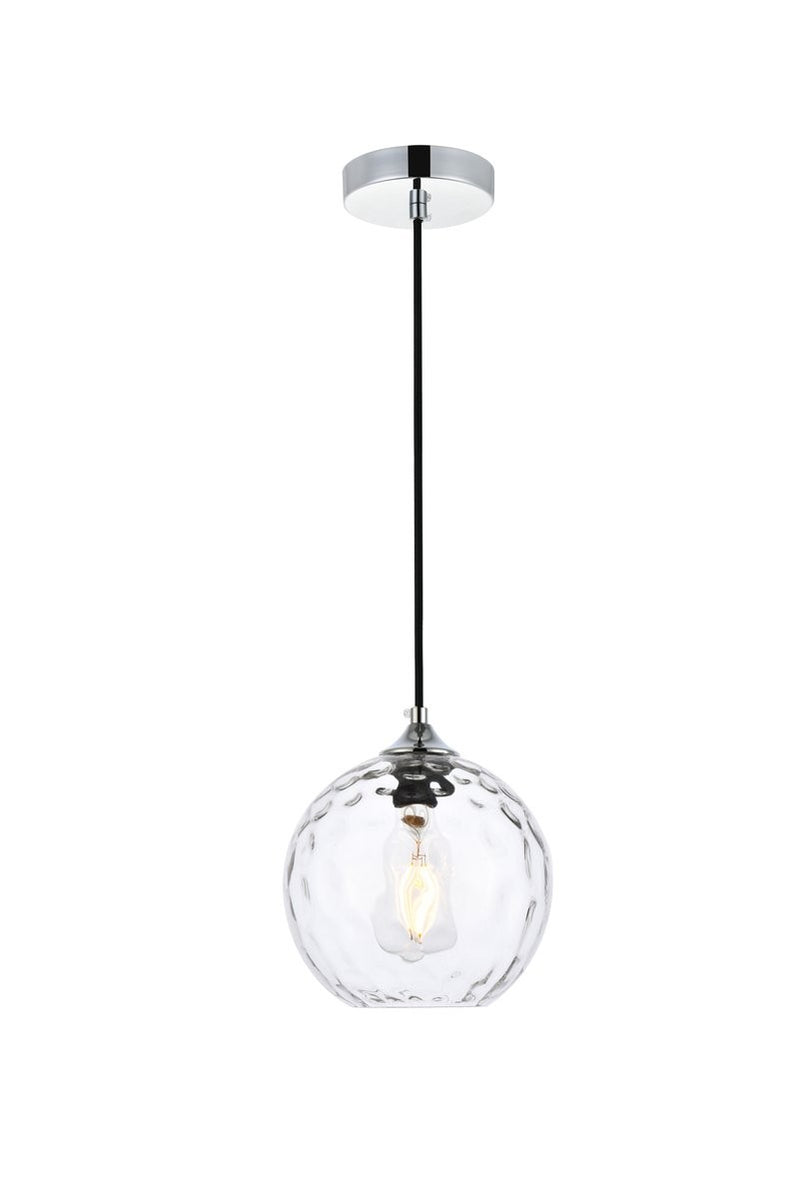 Elegant Lighting - LD2281C - One Light Pendant - Cashel - Chrome And Clear