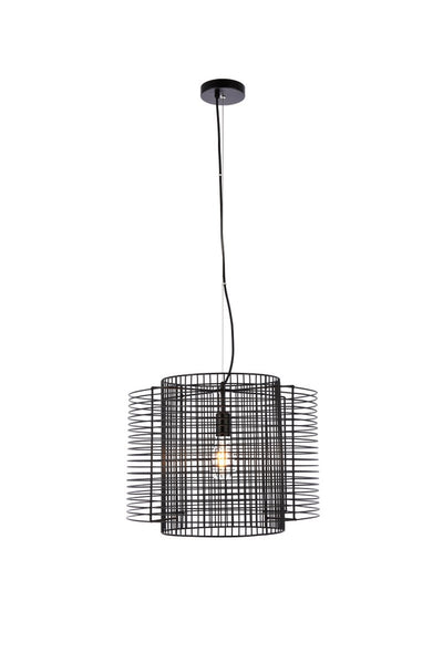 Elegant Lighting - LD2344BK - One Light Pendant - Deleon - Black