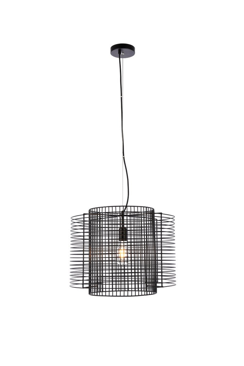 Elegant Lighting - LD2344BK - One Light Pendant - Deleon - Black