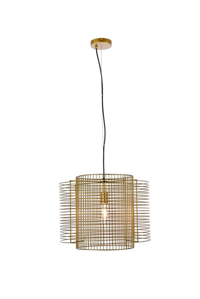 Elegant Lighting - LD2344BR - One Light Pendant - Deleon - Brass