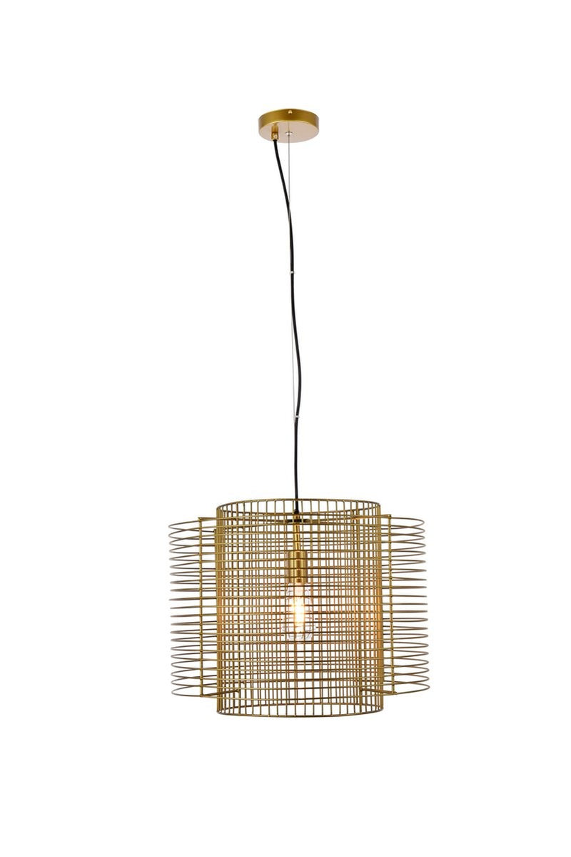 Elegant Lighting - LD2344BR - One Light Pendant - Deleon - Brass