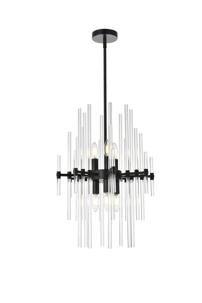 Elegant Lighting - 2502D17BK - Six Light Pendant - Sienna - Black