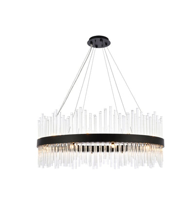 Elegant Lighting - 3000D36BK - 20 Light Pendant - Dallas - Black