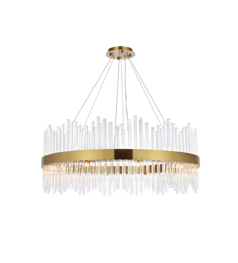 Elegant Lighting - 3000D36SG - 20 Light Pendant - Dallas - Satin Gold