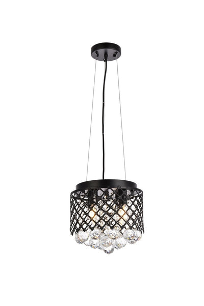 Elegant Lighting - LD520D10BK - Four Light Pendant - Tully - Black