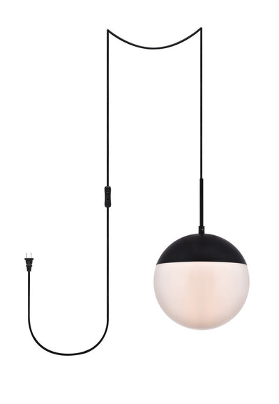 Elegant Lighting - LDPG6032BK - One Light Plug in Pendant - Eclipse - Black