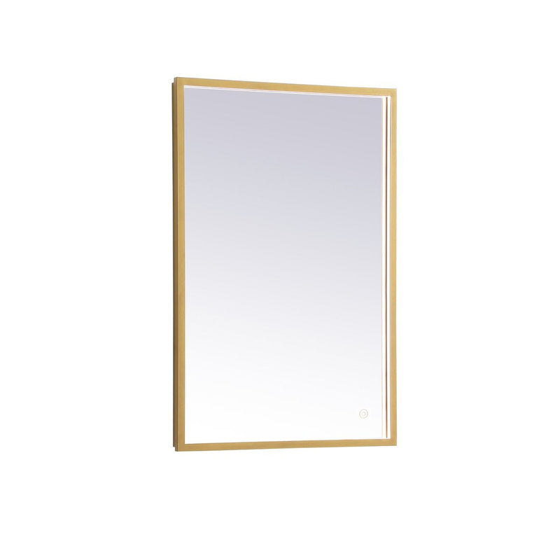 Elegant Lighting - MRE61830BR - LED Mirror - Pier - Brass