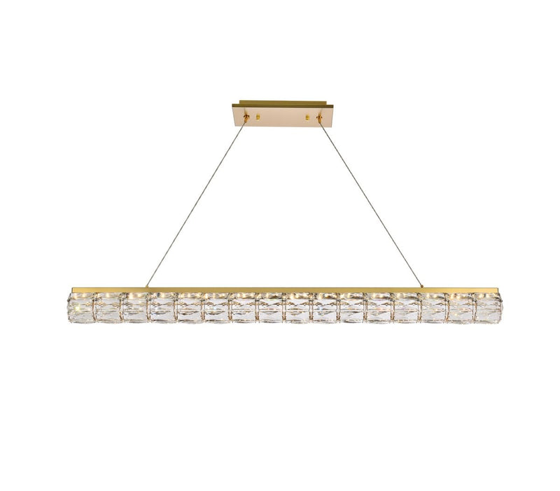 Elegant Lighting - 3501D48G - LED Linear Pendant - Valetta - Gold