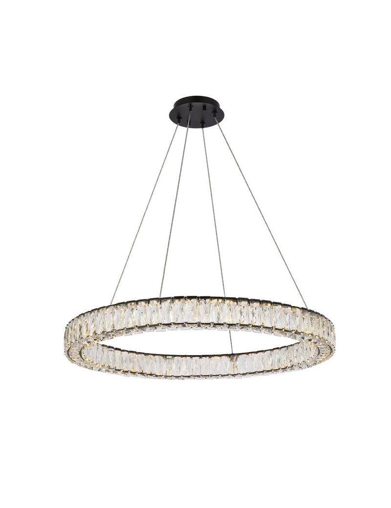 Elegant Lighting - 3503D31BK - LED Pendant - Monroe - Black