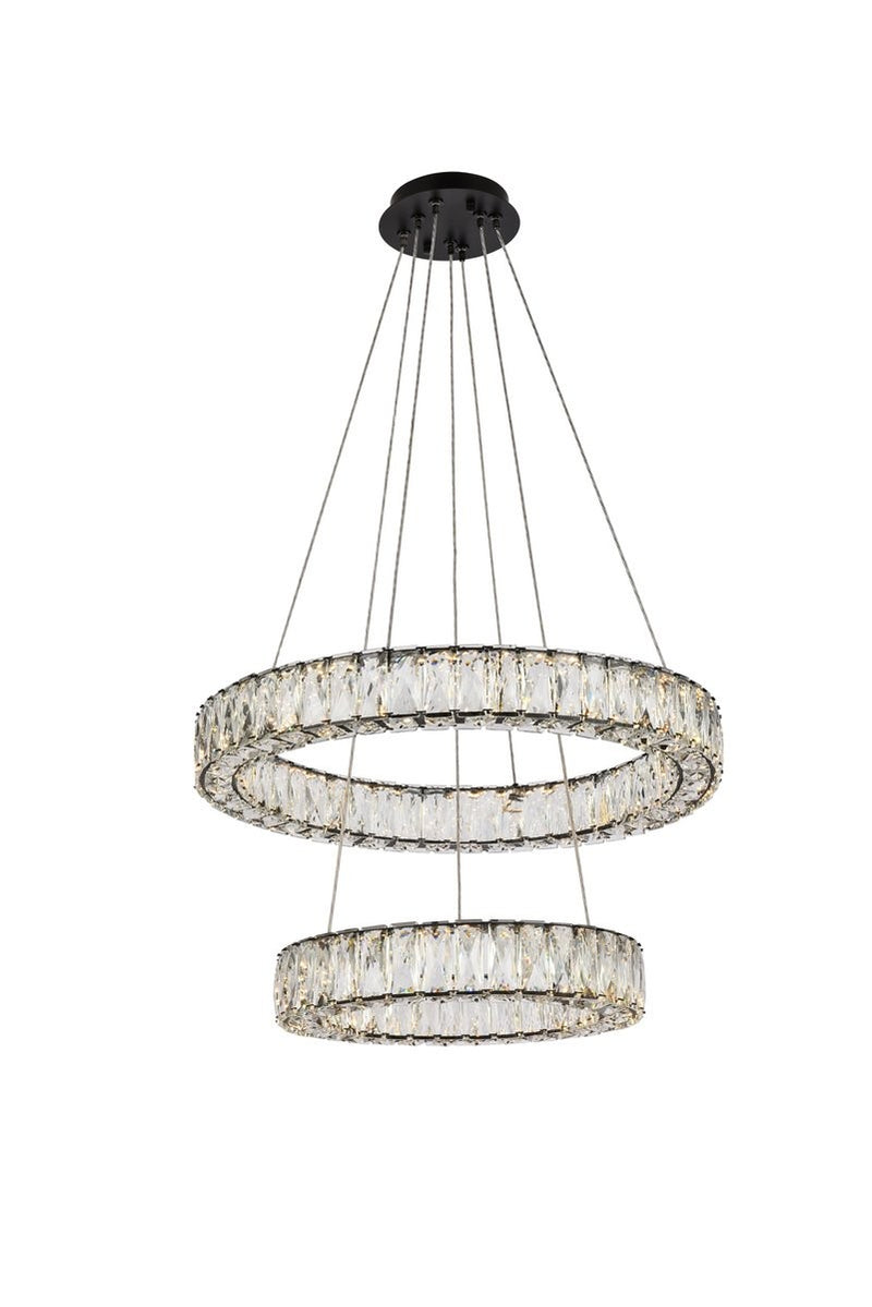 Elegant Lighting - 3503G24BK - LED Pendant - Monroe - Black